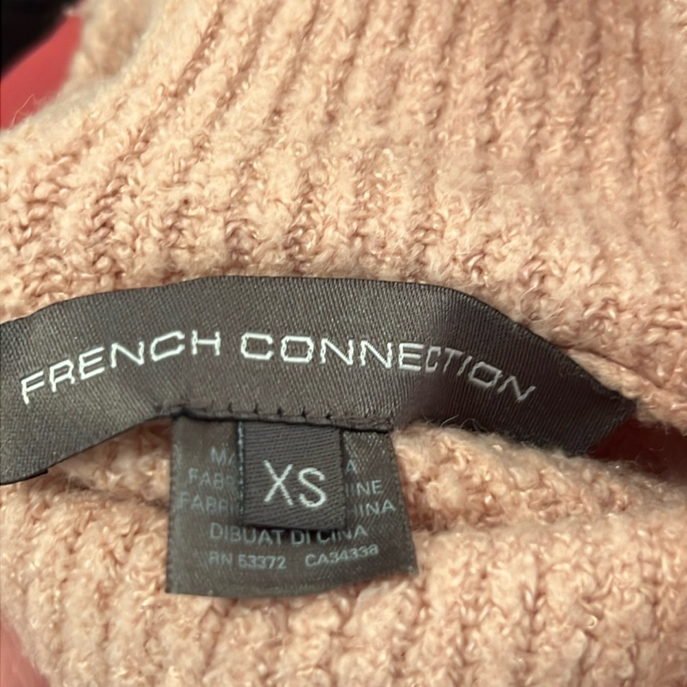 French Connection Urban Flossy Ribbed Cowl Neck Sweater XS - Picture 6 of 7